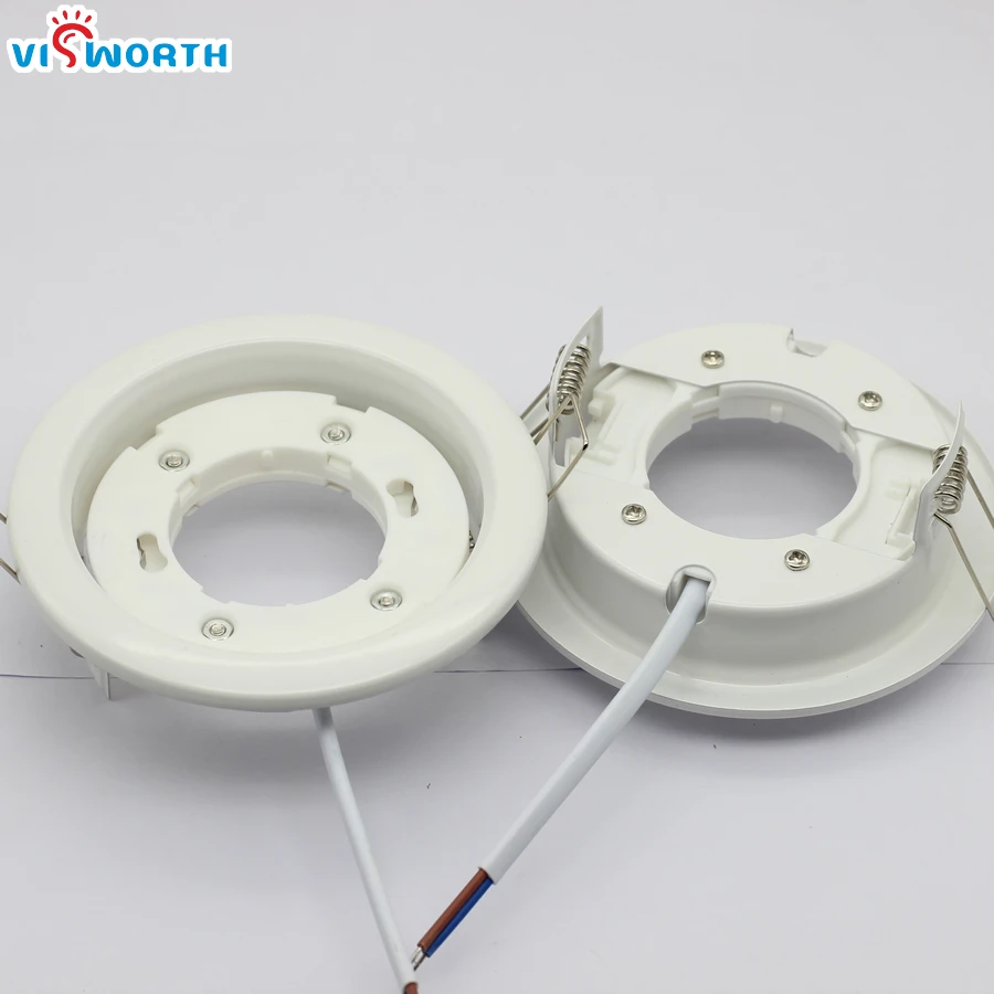 GX53 Lamp Bases Circular Pc Gx53 Holder ac 110V 240V Fireproof Cupboard Led Gx53 Holder with Wire