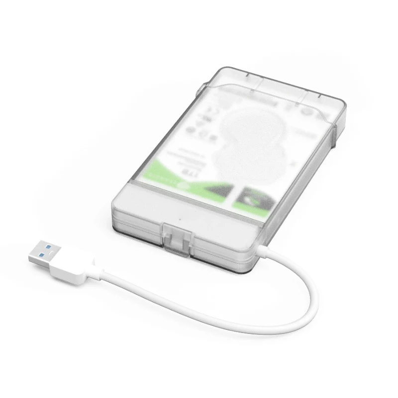 Белый 2,5 дюймовый USB 3,0 HDD SSD Корпус чехол SATA жесткий диск коробка твердотельный диск Жесткий диск чехол корпус адаптер 5Gbp - Цвет: Белый