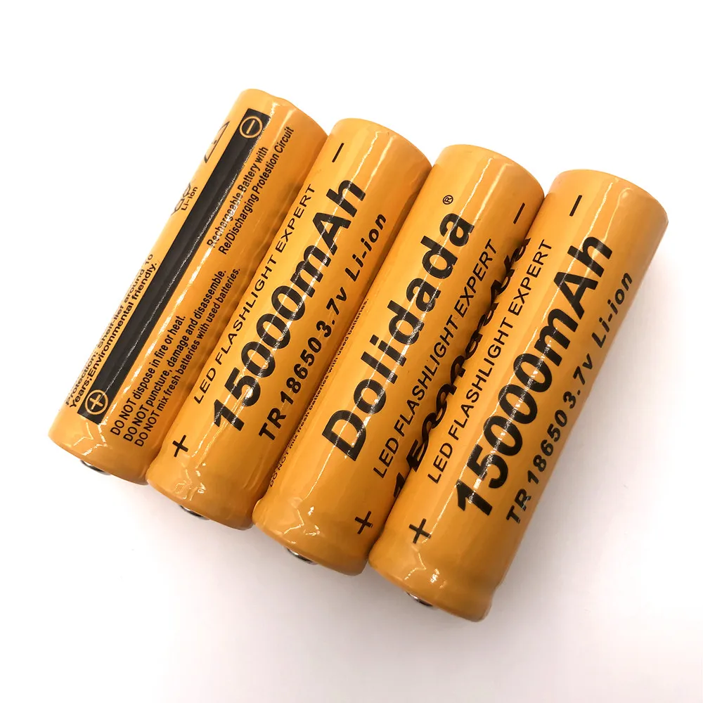Абсолютно новая 18650 Батарея 3,7 V 15000 mAh перезаряжаемая литиевая батарея большой емкости батарея для фонарика