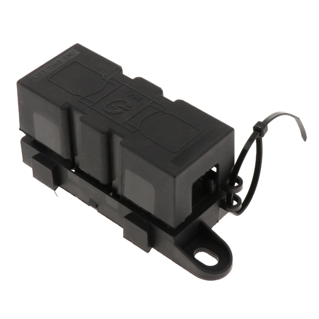 Bolt Down Mega Fuse 300A 60V + Mega Fuse Holder Box for Automotive, Forklift, Van, Marine, Truck, Boat, RV
