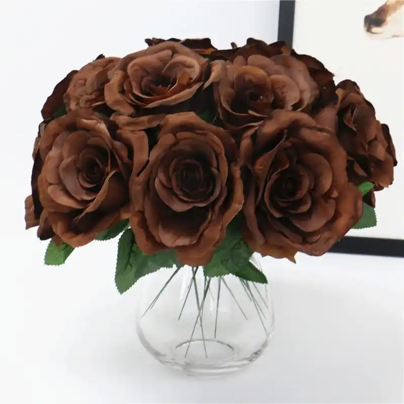Pu Real Touch Artificial Black Rose Tulip Gorgeous Latex Flower Stamens Wedding Fake Flower Dcor Home Party Memorial 15pcs Lot Artificial Dried Flowers Aliexpress