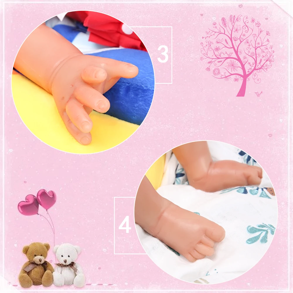 IVITA WG1515 50см 3960г Реалистичные мягкие силиконовые реборн куклы младенцы|doll toys|reborn