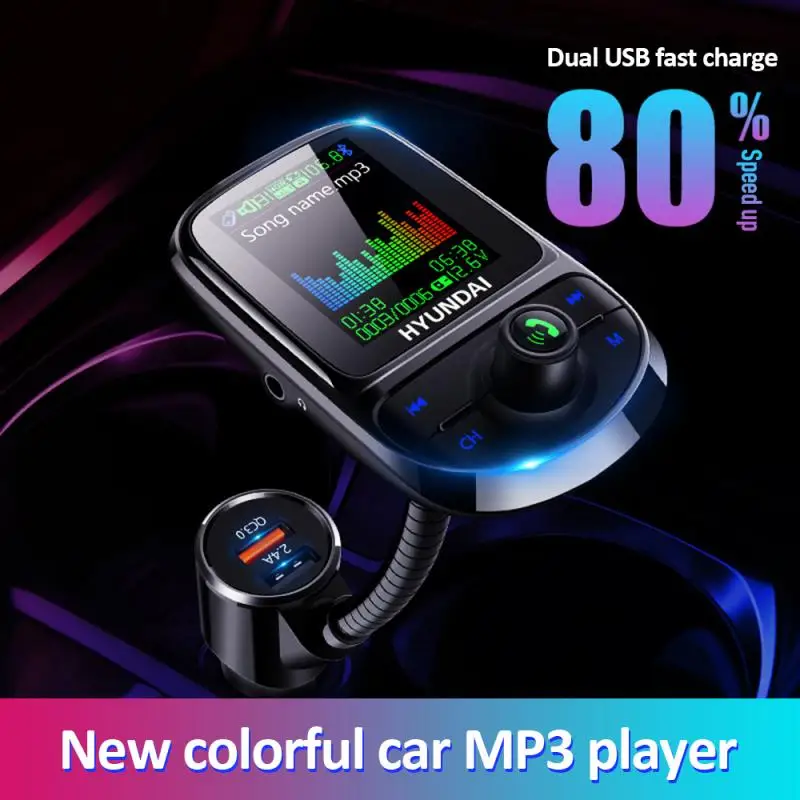 Автомобильный MP3 музыкальный плеер Bluetooth 5 0 приемник FM передатчик двойной USB QC3.0