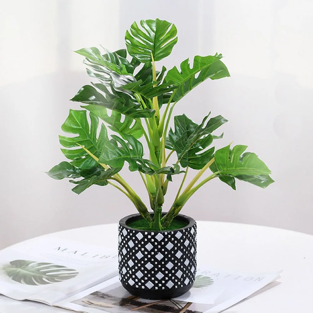 

Simulation Green Radish Plant Artificial Tree Bonsai Fake Small Tree Pot Plants Fake Plant Turtle Leaf Desktop Home Decor 1PC
