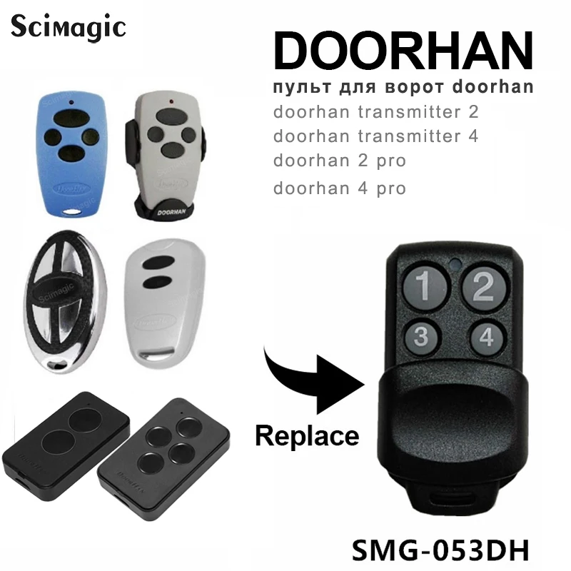 100pcs Doorhan Remote 433.92mhz transmitter 2 4