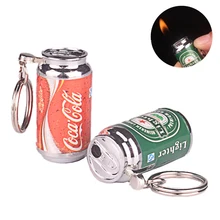 

Creative Cola Bottle Inflatable Butane Gas Lighter Multi Color Keychain Cigarette Lighters Hanging Funny Ensendedores Creativos