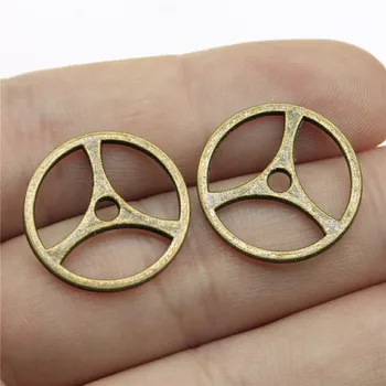

WYSIWYG 20pcs 20mm Steampunk Vintage Gear Pendants Charm For Jewelry Making Antique Bronze Gear Pendants Charm Gear Steampunk