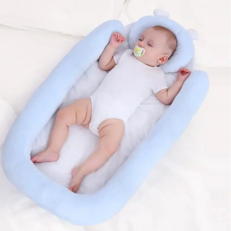 

Baby Bed Excellent Diamond Velvet PP Cotton Filling Sleeping Nest Newborn Crib Portable Removable Infant Cradle Cot