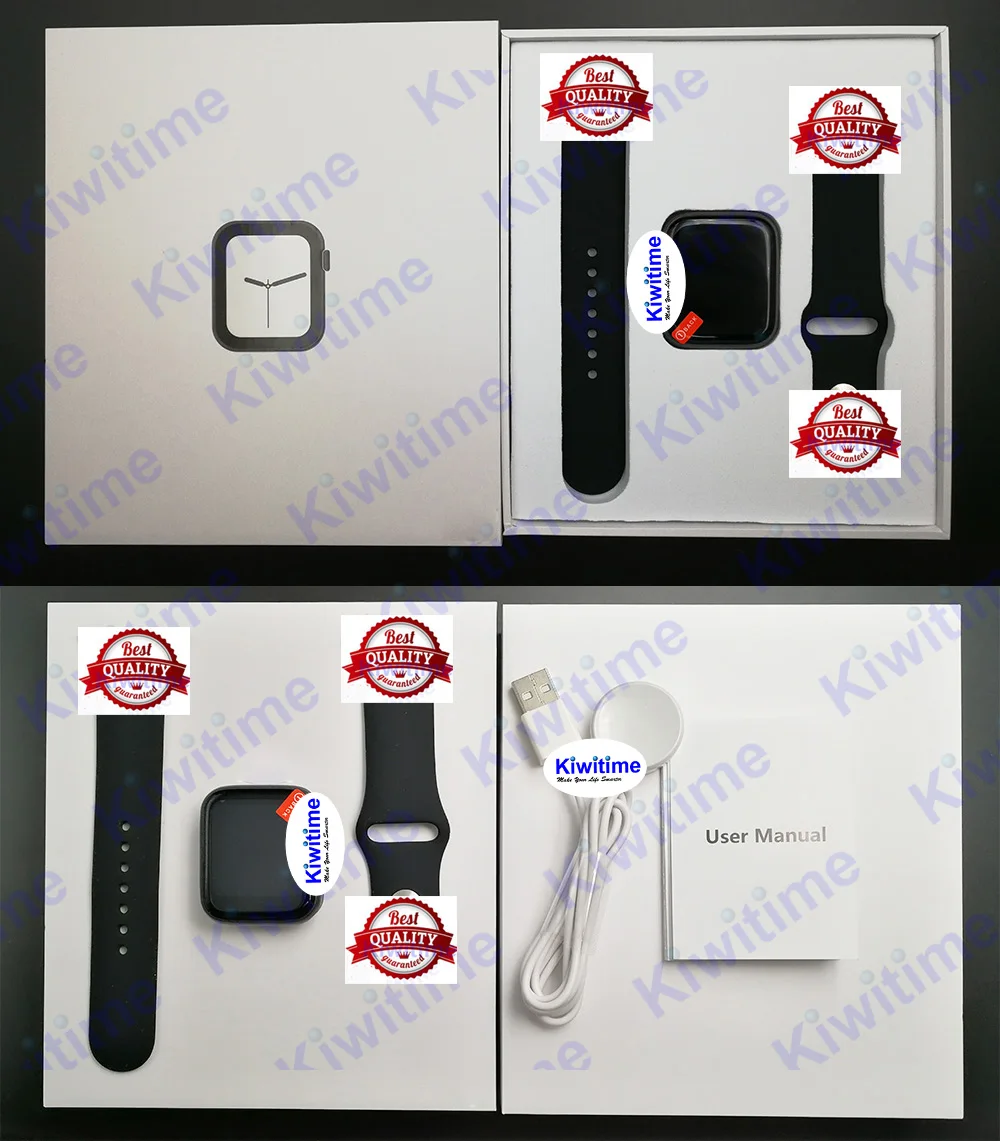 Comprar KIWITIME ibuo 8 PLUS 44mm reloj 4 ritmo cardíaco caja de reloj inteligente para apple iPhone Android teléfono iPhone 5 6 9 10 actualización no apple Watch