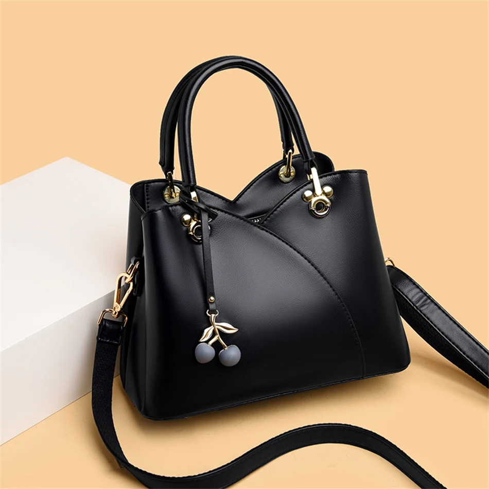 2022 Brand Luxury Handbag Women's Stitching Designer Shoulder Crossbody Bag Soft Leather Ladies Messenger Casual Tote Sac A Main