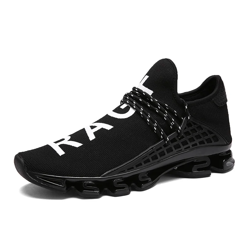 Large Size Breathable New Running Shoes Couple Fashion Casual Wild Sports Shoes Men Autumn Men's Mesh Shoes Tide Stretch Shoes - Цвет: TK02black