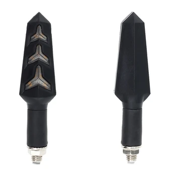 

Motorcycle Led Turn Signals Flowing Water Blinker Flashing Lights Built Relay Bendable Motorcycle Tail Flasher Indicator