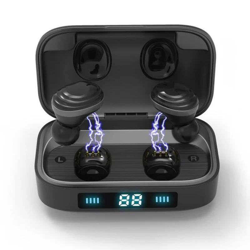 

H01 Bluetooth 5.0 Headset 2000mAh Power Bank True Wireless TWS Touch Control Earbuds Waterproof Sports Music Mic Earphone