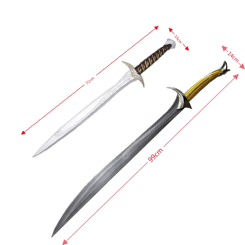 Espada cos 72cm, arma de simulação de espada orcrist, o príncipe de ...