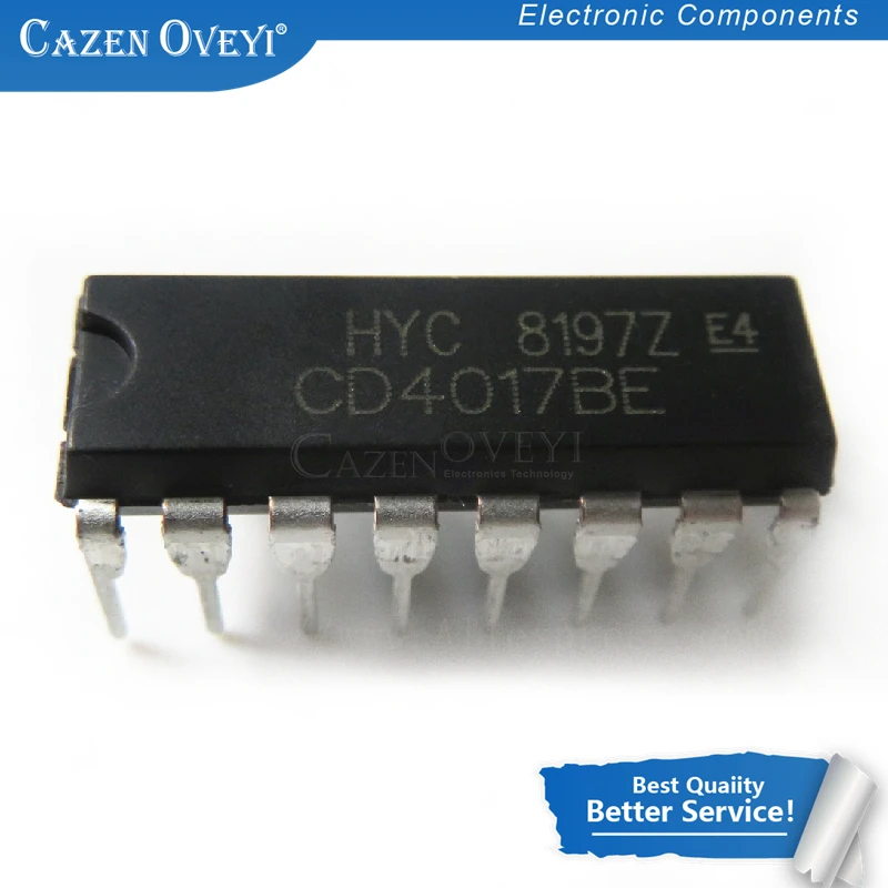 10 шт./лот CD4017BE DIP16 CD4017 DIP CD4017B Новый и оригинальный IC в наличии | Электронные