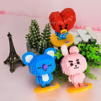 

Puzzle Small Particle Cartoon Building Block Fashion Figure Model Mini Assembled Mirco For Diamond Blocks Toy Tata Cooky Koya