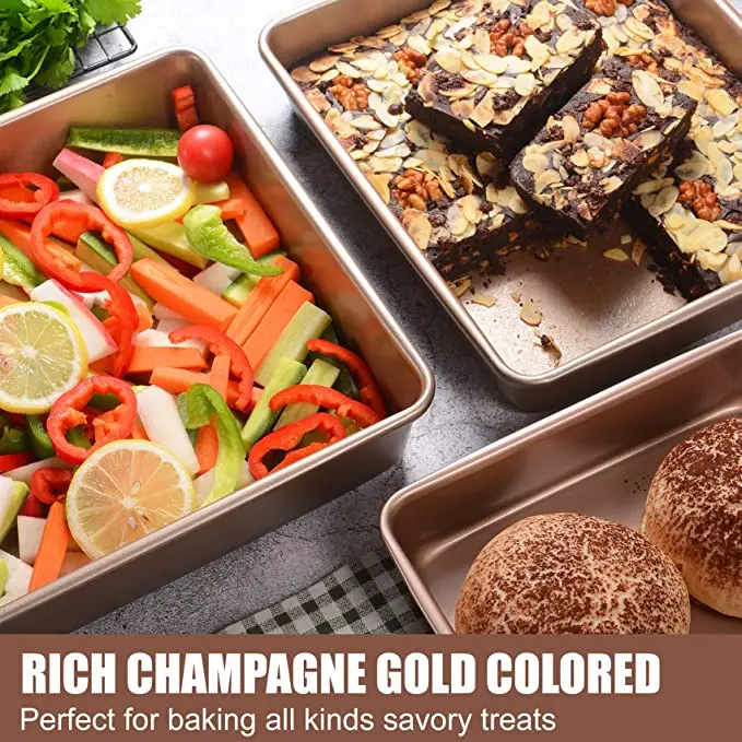 Deep Baking Pan Cookies Sheet Rectangular Jelly Roll Non Stick Carbon Steel Cake Metal Bakeware Biscuit Bread Loaf DIY Tools Baking Pan Baking Pan Tray Bread Baking Pan