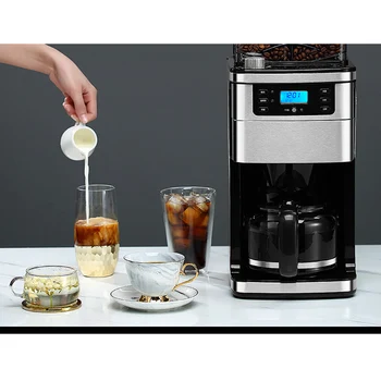 

Coffee Maker Making Machine Home Automatic Bean Grinder Fresh Grinding Coffee Tea Milk LED-display