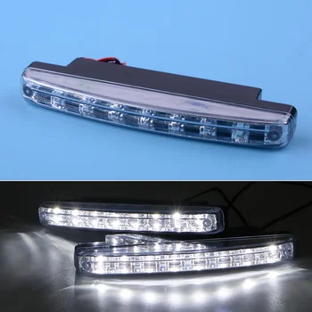 

8-LED Car Light DRL Fog Driving Daylight Daytime Running White 12V