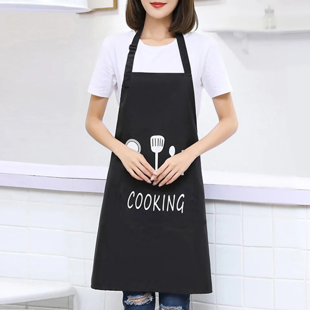 

New Waterproof Oil Cooking Apron Chef Aprons for Women Men Kitchen Bib Apron for Dishwashing Cleaning Cute Painting 72*68.5cm