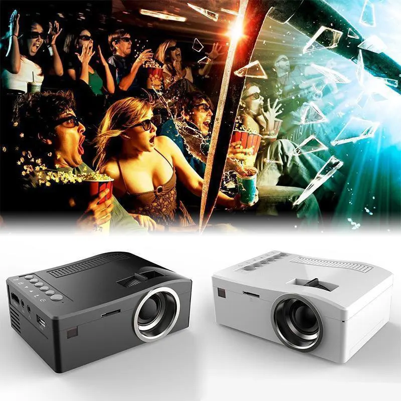 TIPTOP EU Plug Mini 1080P светодиодный проектор домашний кинотеатр мультимедийный ПК USB tv AV портативные проекторы