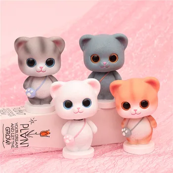 

Car Ornaments Bobblehead Cat Nodding Puppy Toys Car Dashboard Decor Toy Lovely Wobble Shaking Head Dolls Auto interior Accessory