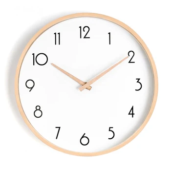 

Mute Wall Clock Wood Minimalist Design Nordic Wall Clocks for Bedroom Simple Creative Zegar Scienny Garden Home Decor AA60ZB