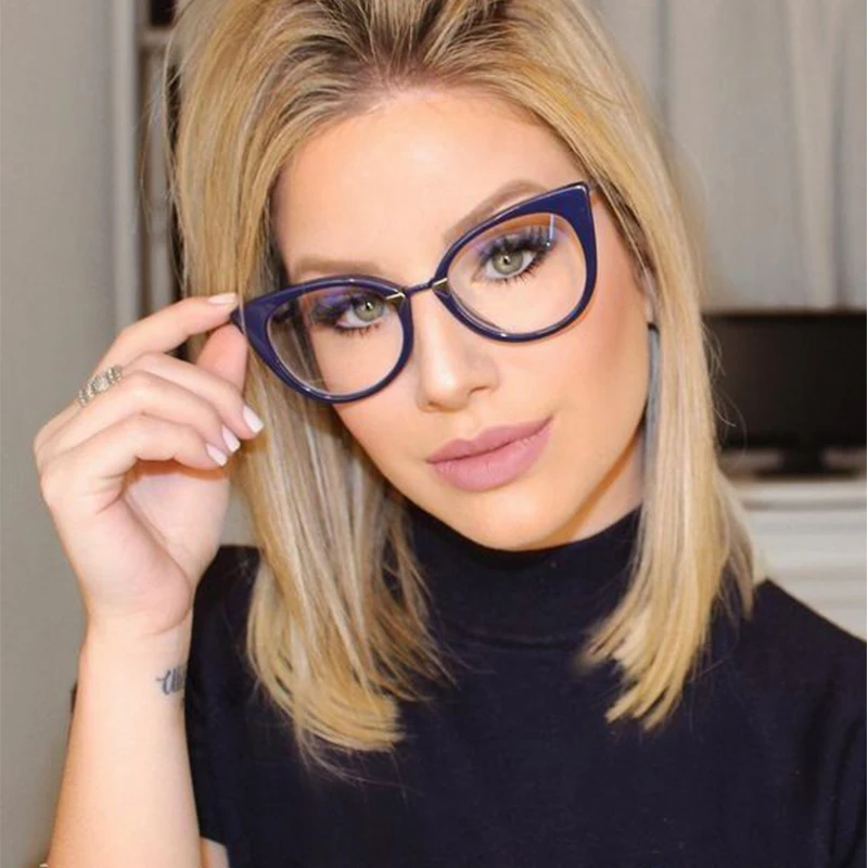 Montatura per occhiali per donna montature per occhiali da vista per donna  moda Cat Eye montature per occhiali trasparenti obiettivo Clair  lunette|womens optics|glasses women opticalcomputer glasses - AliExpress