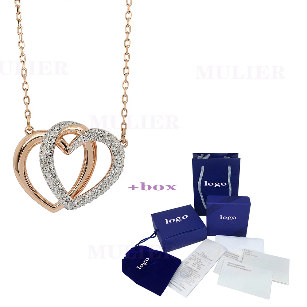 

MULIER 2019 SWA New High Quality DEAR Necklace Original Ladies Ornaments Anniversary Wedding Romance Luxury Jewelry 5194826