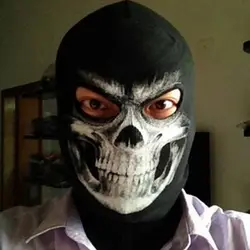 3D печатная маска для Хэллоуина, ужасы череп ажурная маска портативный езда вечерние косплей маска реквизит праздничные вечерние Декор
