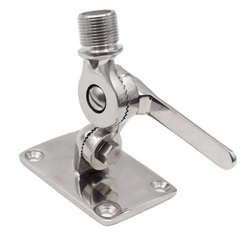 1 Pcs Stainless Steel VHF Antenna Dual Axis Adjustable Base Mount Boat Accessories Marine | Автомобили и мотоциклы