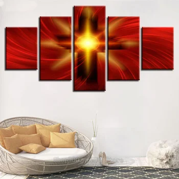 

DIY Diamond Painting 5 Panel Cross Religion pattern diamond Embroidery Square Round Drill Mosaic Multi-picture Combination FF431