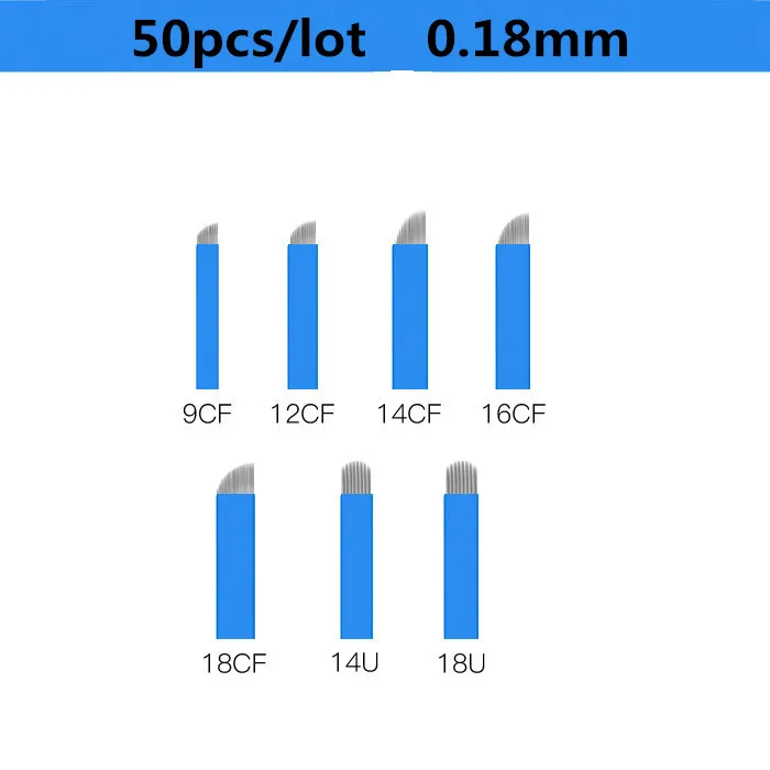 50 шт. иглы для перманентного татуажа бровей|tattoo needles|needles tattooeyebrow tattoo needle |