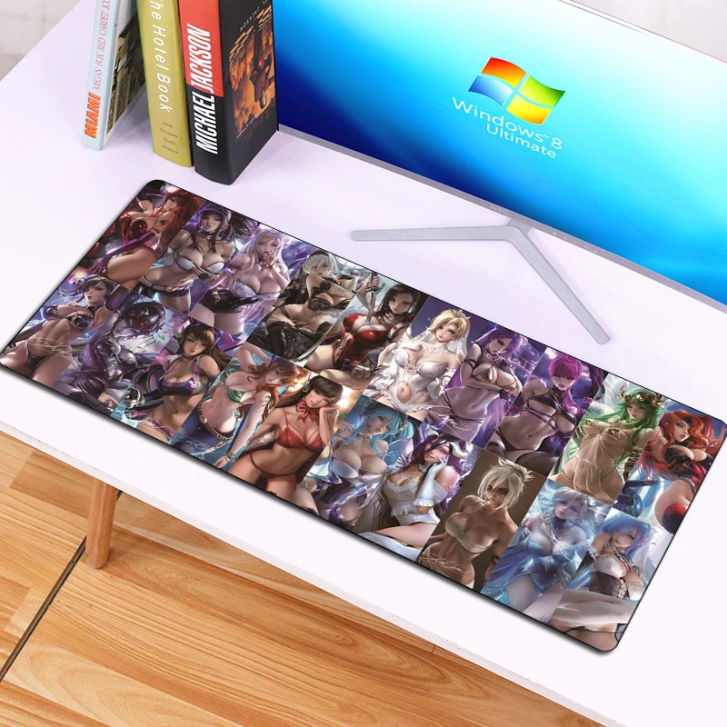  Large Anime Sexy Girl Gaming Pad Computer Laptop Keyboard Desk Mats Cartoon MousePad Animation Game
