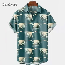 

Men Fashion 3D Print Shirts Skinny Blouse 2021 Single-Breasted Top Latest Summer Casual Shirt Sexy Mens clothing Plus Size S-3XL
