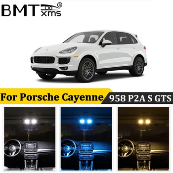 

BMTxms 18Pcs Canbus Car LED Interior Map Dome Light For Porsche Cayenne 2 958 P2A S GTS Turbo Auto Accessories