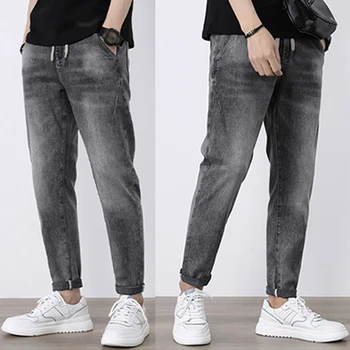 

2020 High Quality Jeans pencil Pants Men's Trend Pants Casual Korean Trend denim pants trouser