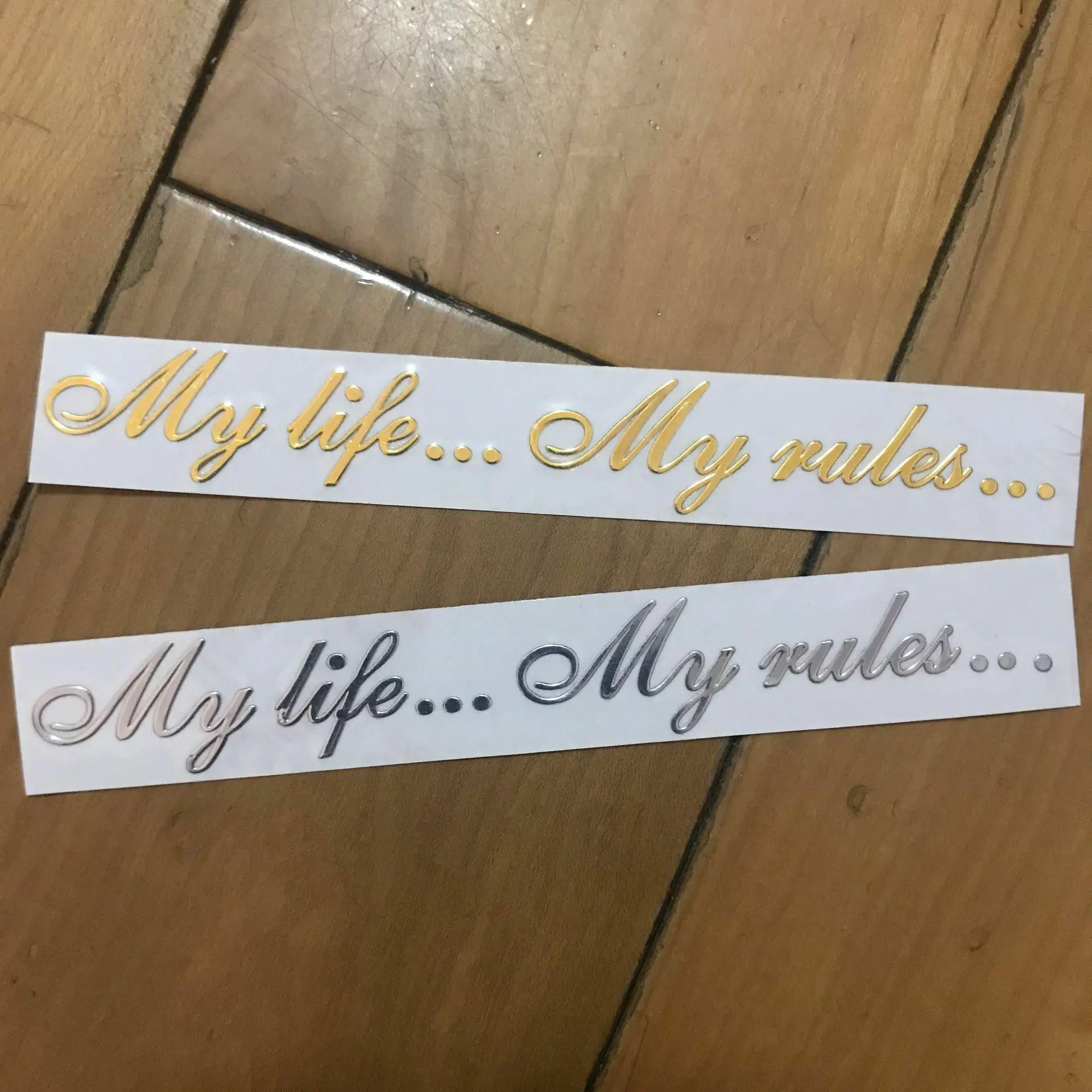 

Наклейка с надписью «My Life My Rules»