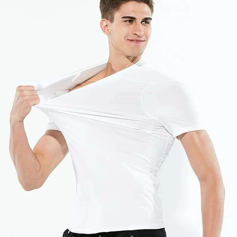 Анти-грязные мужские футболки водонепроницаемые анти-пятен гидрофобные Дышащие анти-обрастающие быстросохнущие футболки с коротким рукавом футболки