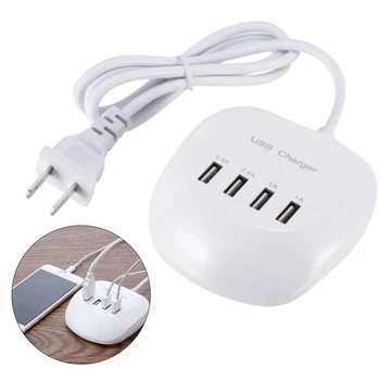 4 ポート USB ハブ携帯電話デスクトップ壁の充電器旅行急速充電ステーションアダプタ 4 ポート充電器旅行のためのポータブル充電器