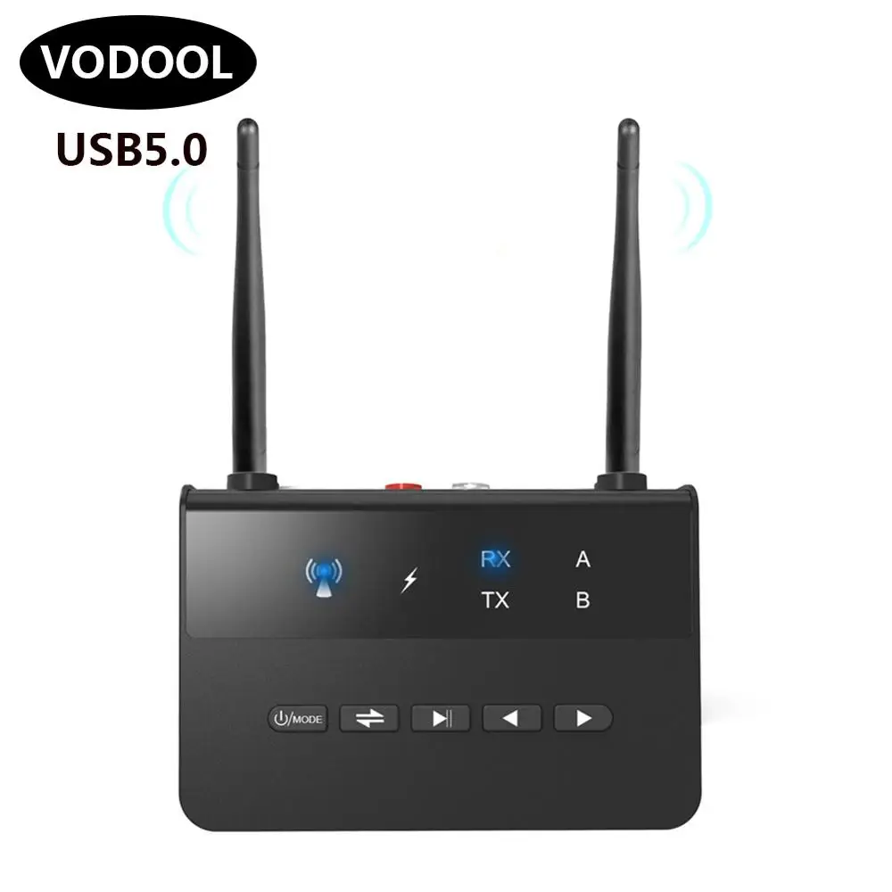 

80M Long Range Bluetooth 5.0 Transmitter Receiver 2 in 1 Music Audio Adapter RCA AUX 3.5mm for Household Computer Accessories