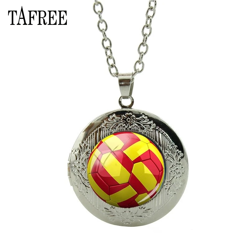 TAFREE, летние подвески, стеклянный кабошон, пляжный волейбол, медальон, ожерелье, аксессуары для отдыха, лучшие подарки, ювелирные изделия SP680 - Окраска металла: SP728