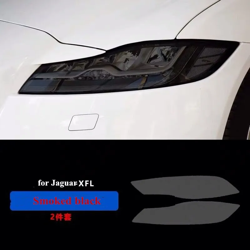 ТПУ фары черный прозрачный стикер для Jaguar XE XEL XJ XFL F-PACE F-TYPE ТПУ Защитная пленка для фар - Название цвета: Цвет: желтый