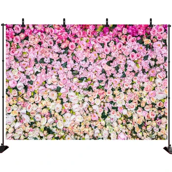 

Acejoker Colorful Flowers Backdrop Valentine's Day Wedding Happy Birthday Baby Shower Photoshoot Background Vinyl Photography