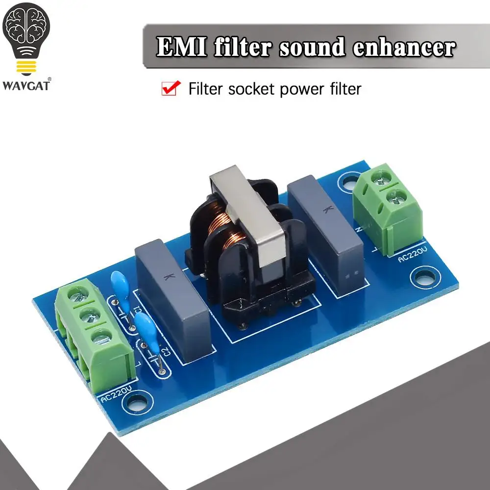 Filtro Emi Sound Booster Filtro Presa 220V 2A Modulo Filtro Emi Scheda Di Alimentazione