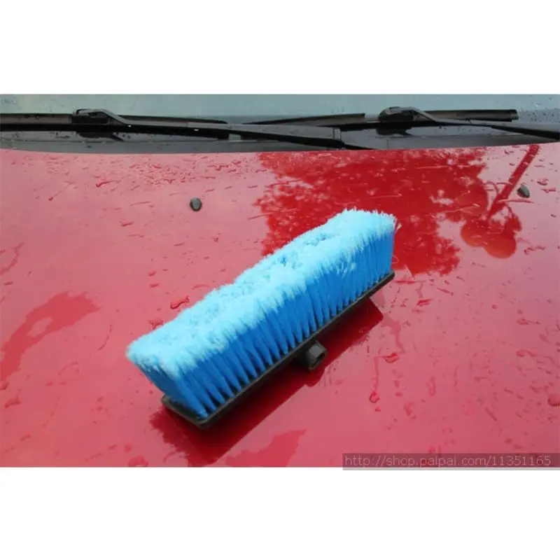 Автомобильная проточная щетка для мытья, телескопическая ручка с мягкой чистящей головкой, прицеп для мытья грузовика