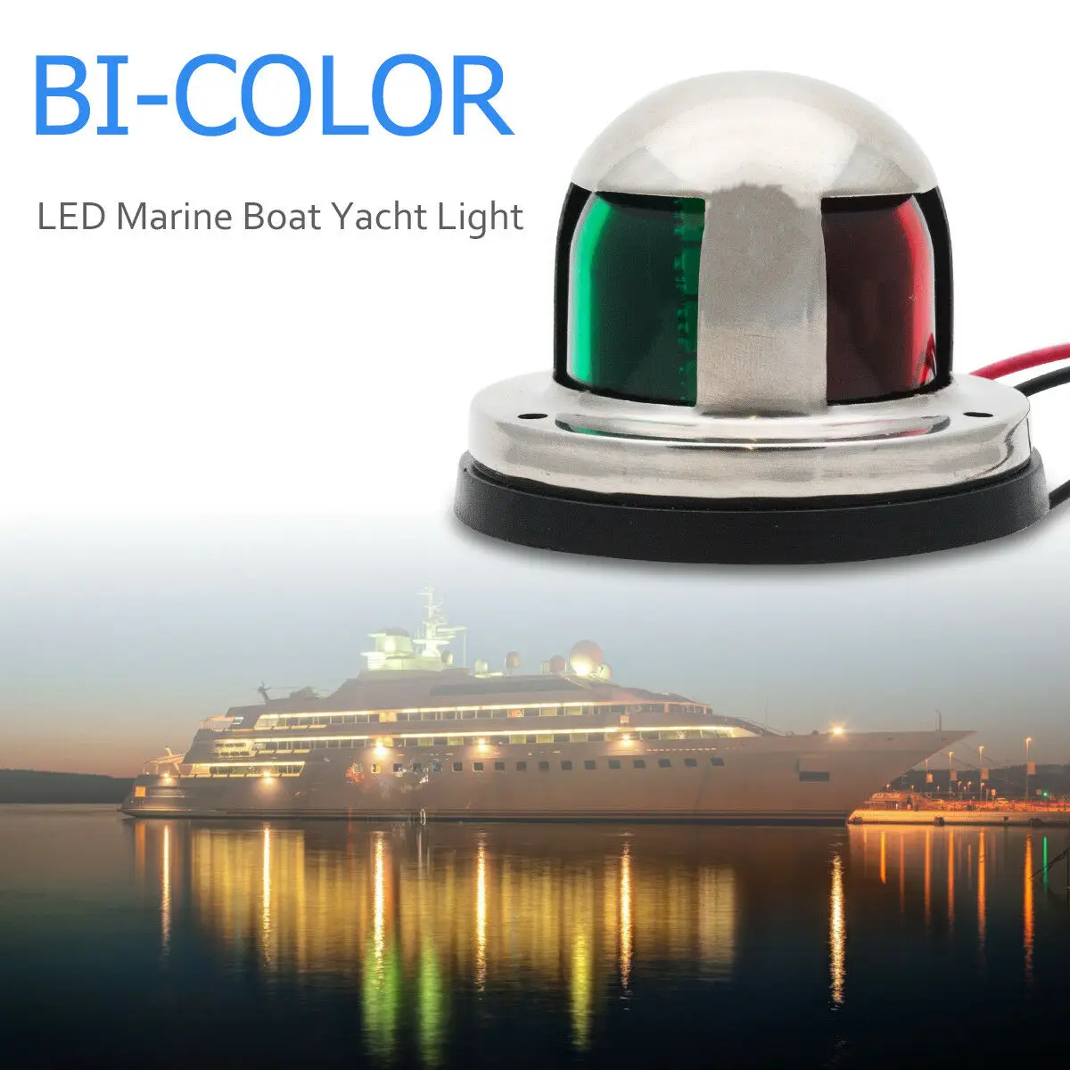 Морская лодка яхта 12V правый/Порты и разъёмы светодиодный бант навигационные огни красно-зеленые линзы в золотистой оправе& 25 см провода лодка аксессуары