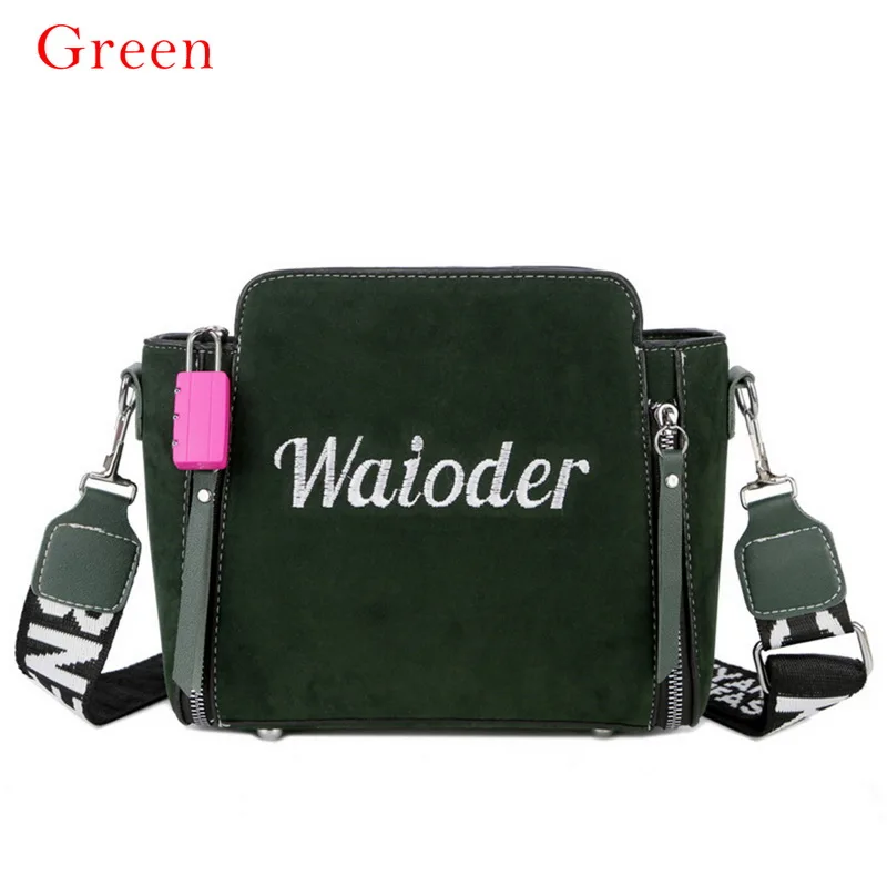 green3 HEFLASHOR PU Messenger Bags Female Handbag For Lady Design Exquisite Crossbody Holiday Women Letter Shoulder Bag bolsa feminina - Цвет: green3