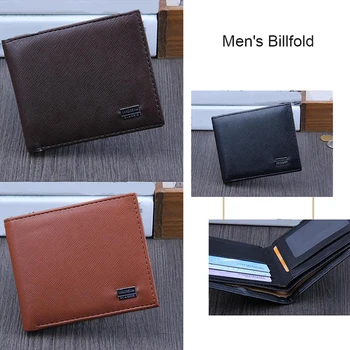 

2019 New Practical Simple Vintage Men PU Leather Brand Luxury Wallet Short Slim Male Purses Money Clip Credit Card Useful Wallet