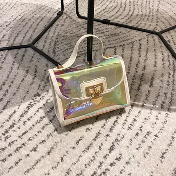 

Cool Laser Messenger Bag Chain Fashion Women's Square Bag Handbag Mini Shoulder Bag Fashion All-match Summer Small Bag